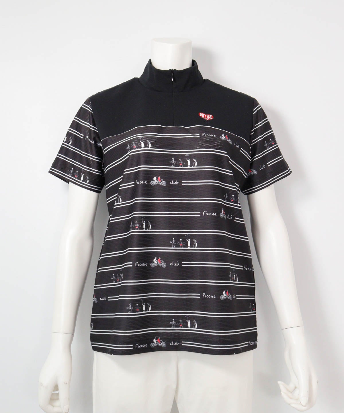 ピコボーダーUVジッププルオーバー(ブラック)前