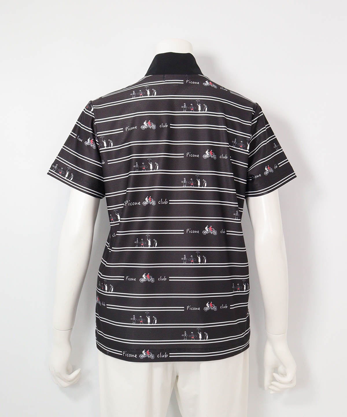 ピコボーダーUVジッププルオーバー(ブラック)後ろ