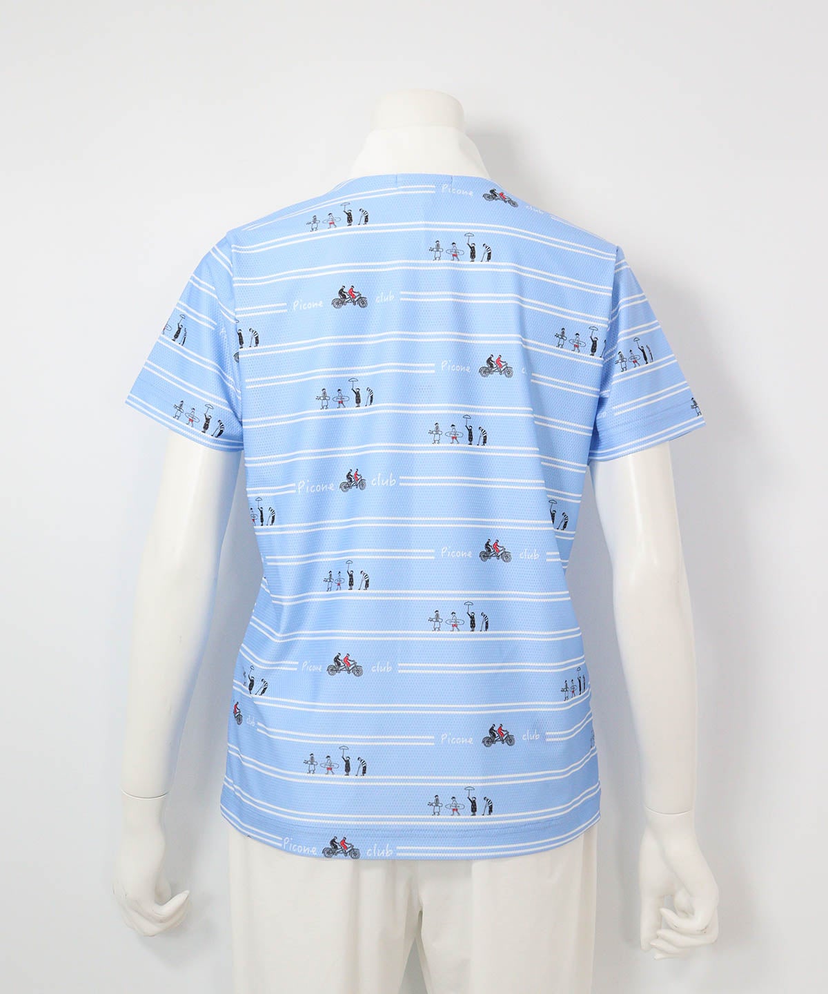 ピコボーダーUVジッププルオーバー(ブルー)後ろ