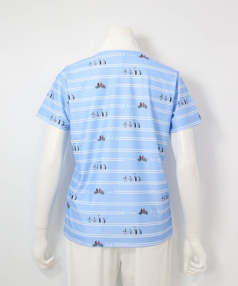 ピコボーダーUVジッププルオーバー(ブルー)後ろ