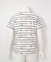 ピコボーダーUVジッププルオーバー(ホワイト×ブラック)後ろ