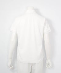 刺繍風プリントUV速乾ポロシャツ（ホワイト）後ろ