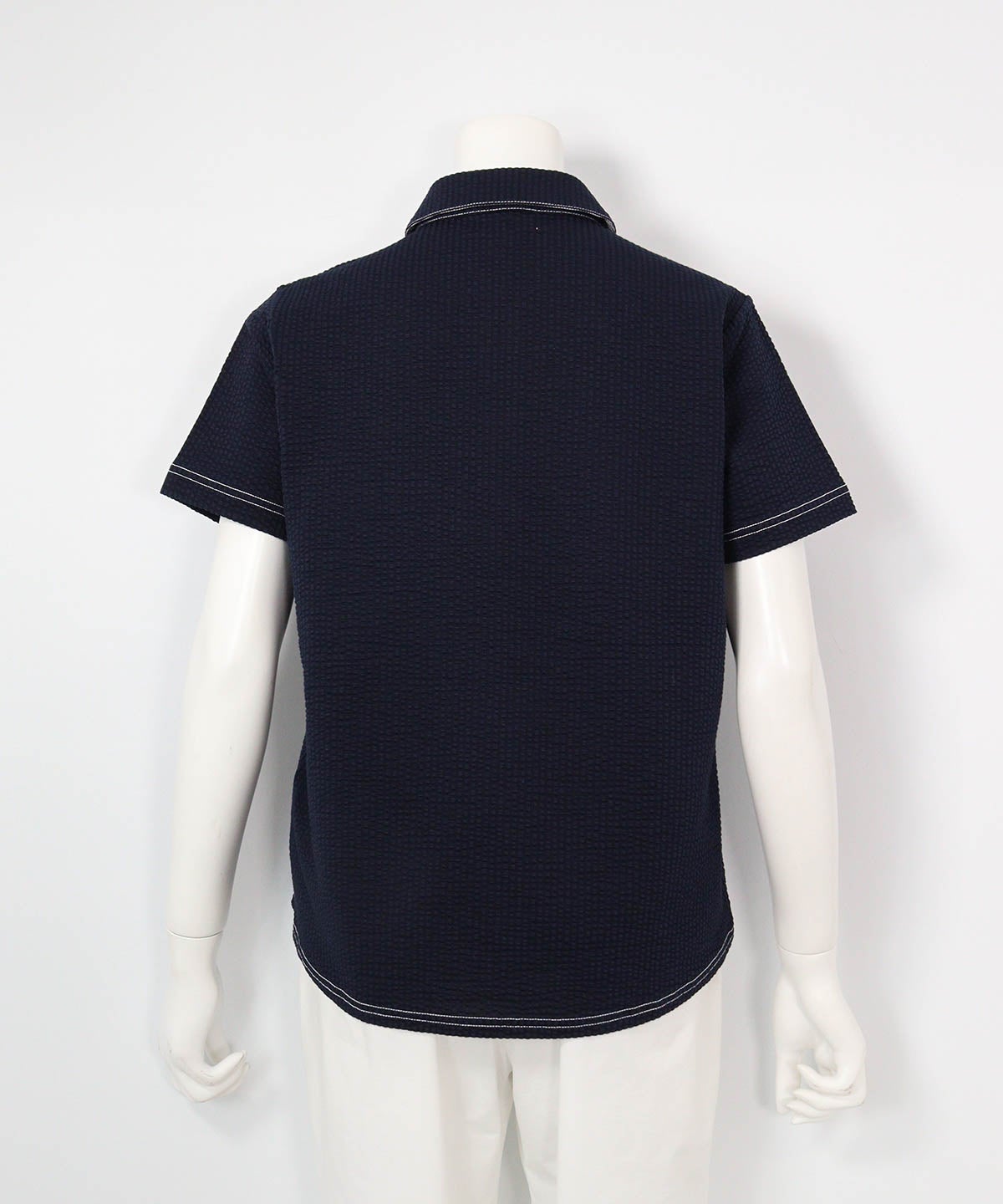 サッカー地速乾ポロシャツ(ネイビー)後ろ