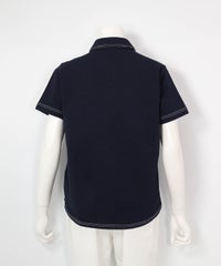 サッカー地速乾ポロシャツ(ネイビー)後ろ