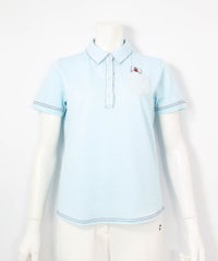 サッカー地速乾ポロシャツ(ライトブルー)前