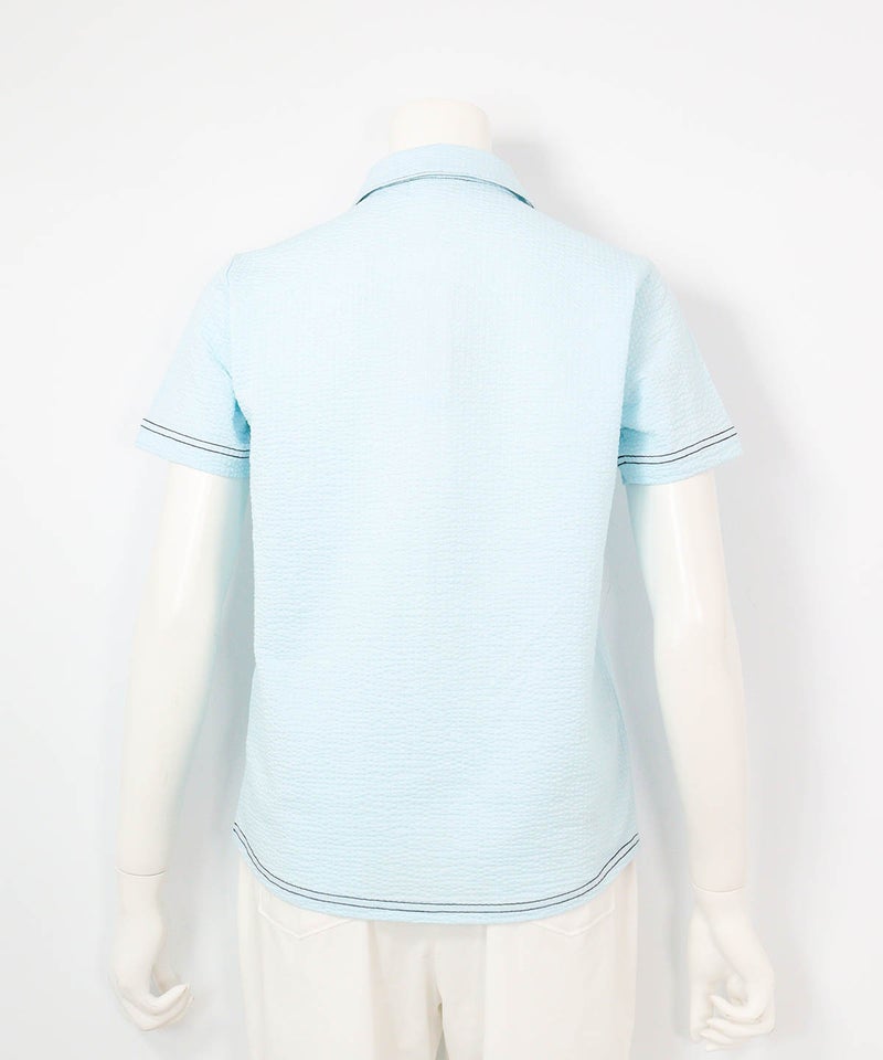 サッカー地速乾ポロシャツ(ライトブルー)後ろ