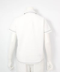 サッカー地速乾ポロシャツ(ホワイト)後ろ