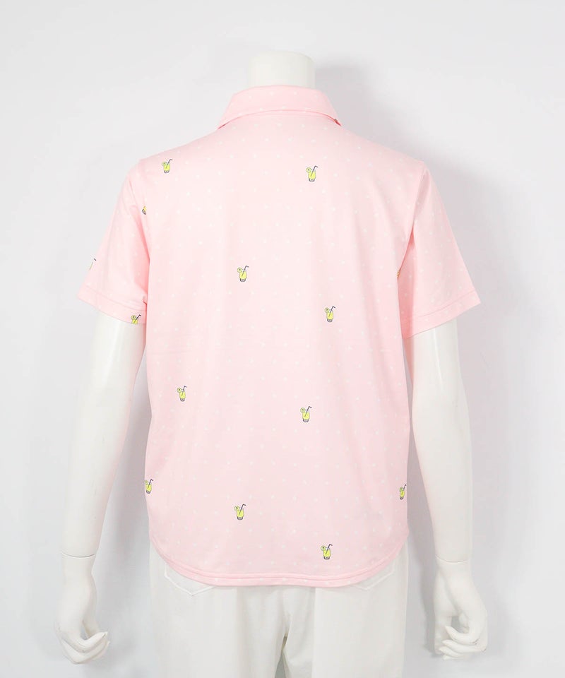 ドリンクドット柄UV速乾シャツ(ピンク)後ろ