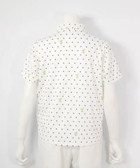 ドリンクドット柄UV速乾シャツ(ホワイト)後ろ