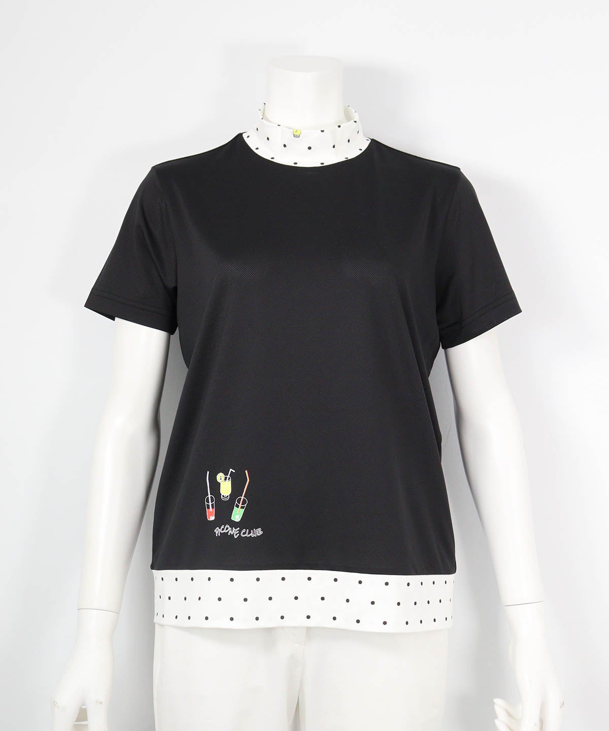 ドット切替UV速乾プルオーバー(ブラック)前