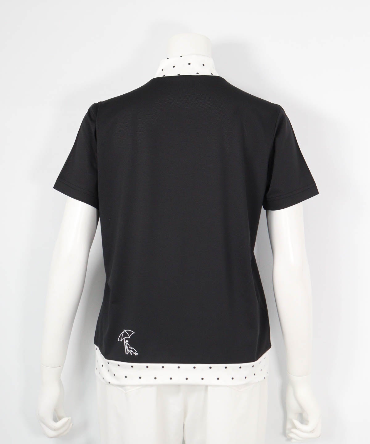 ドット切替UV速乾プルオーバー(ブラック)後ろ