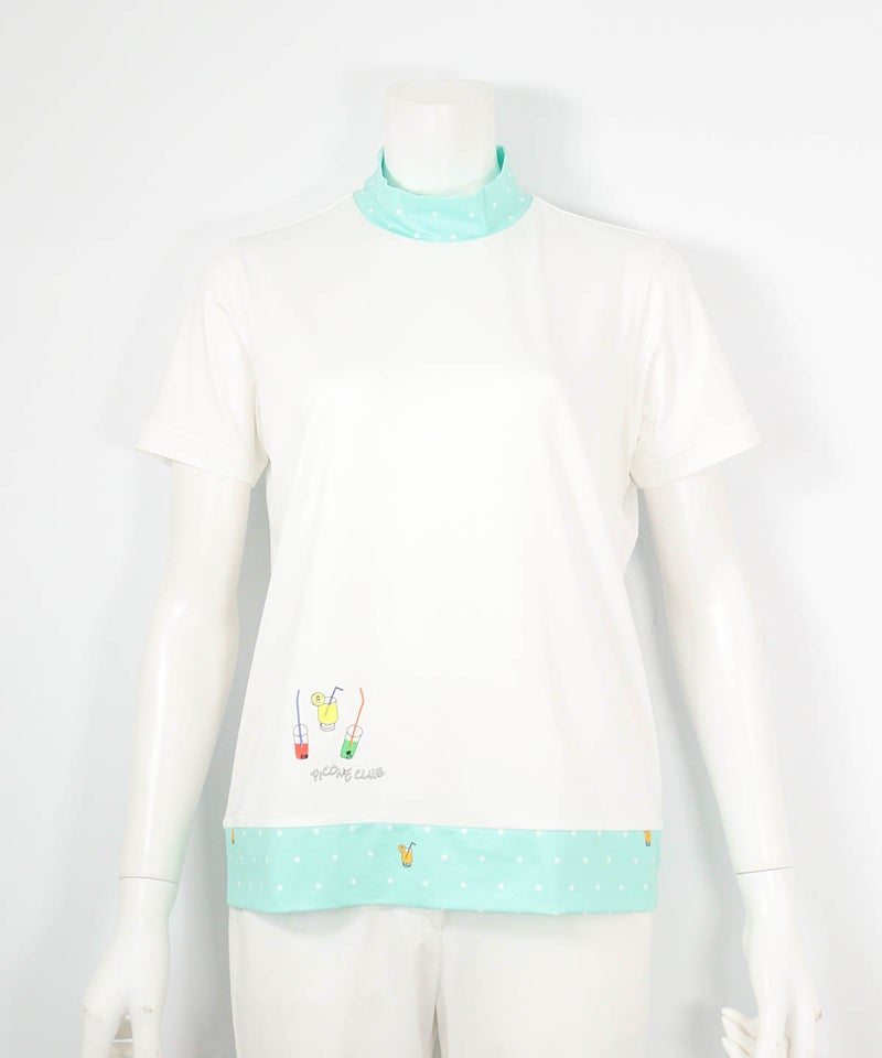 ドット切替UV速乾プルオーバー(ホワイト×グリーン)前