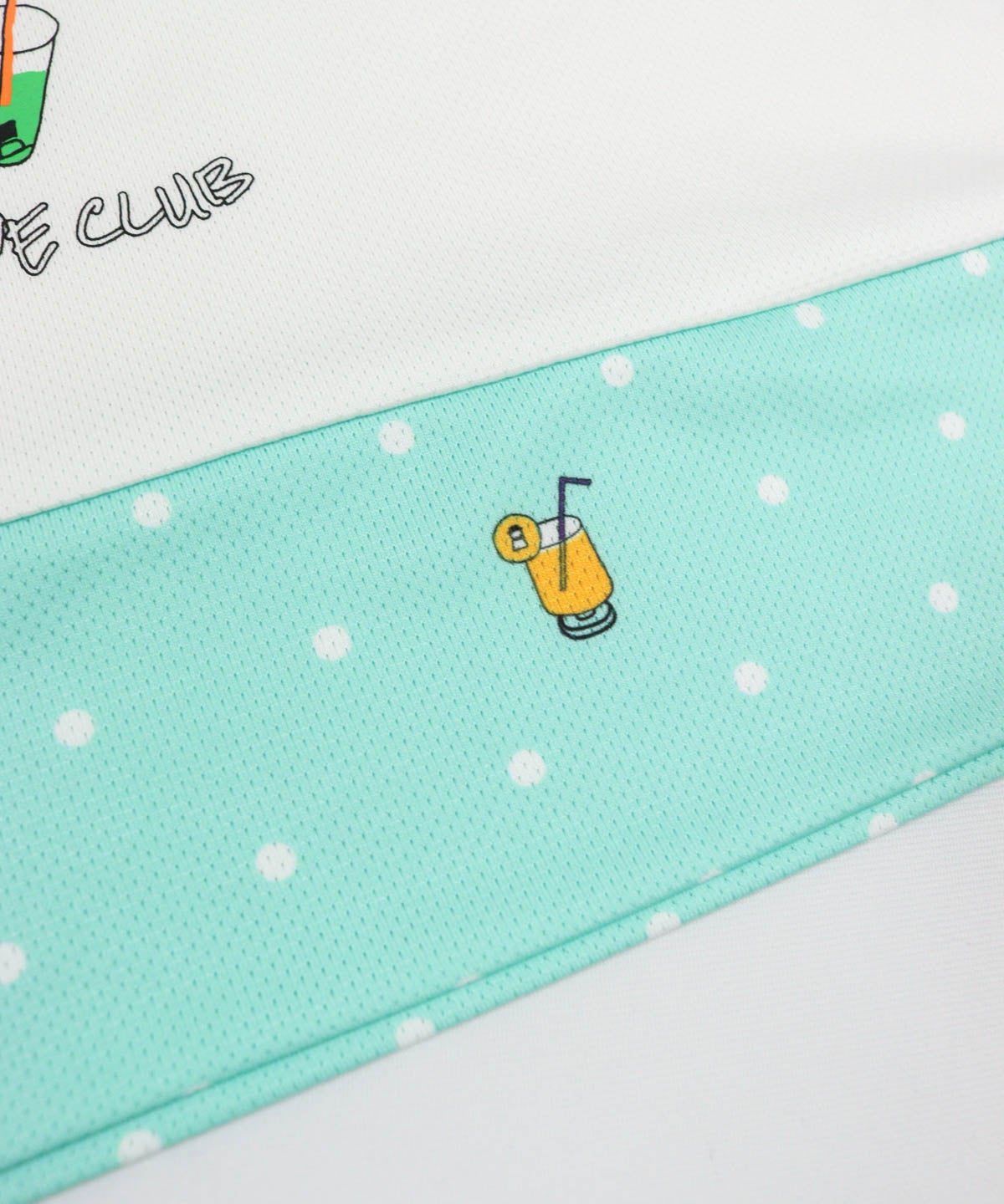 裾柄アップ(ホワイト×グリーン)