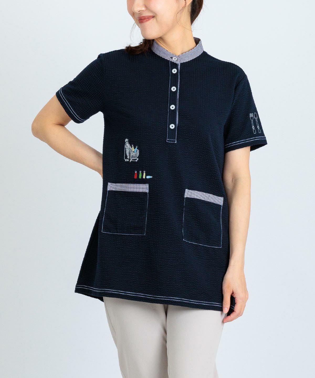 モデル着用画像(ネイビー)