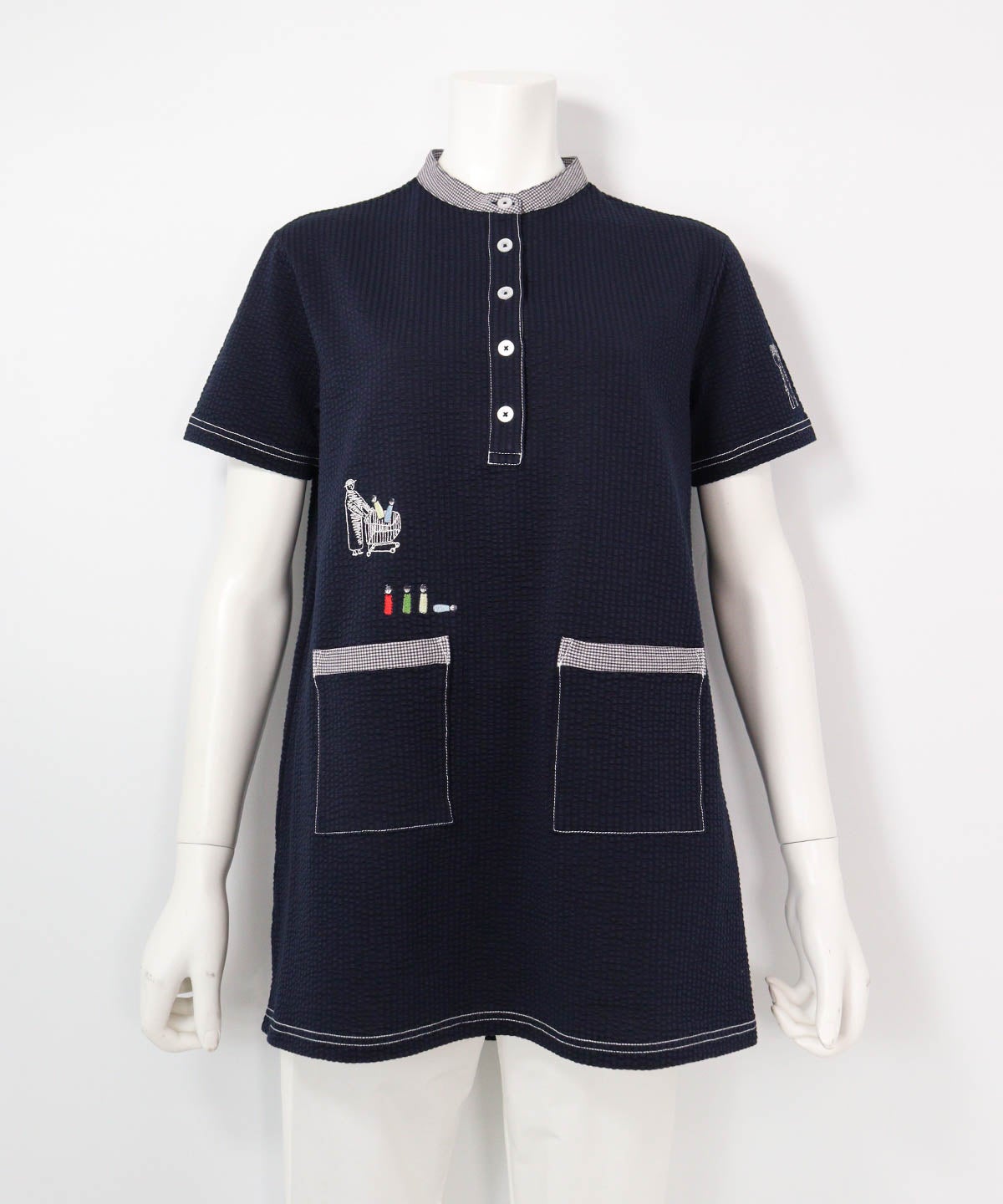 サッカー地速乾チュニック(ネイビー)前