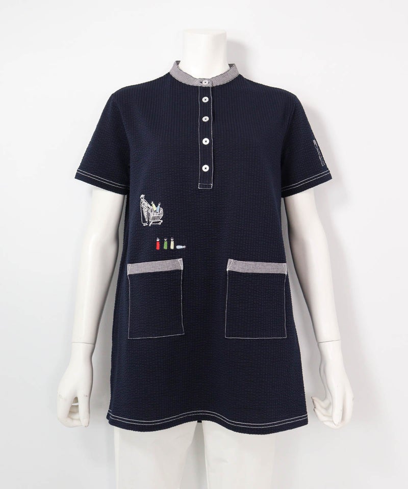 サッカー地速乾チュニック(ネイビー)前