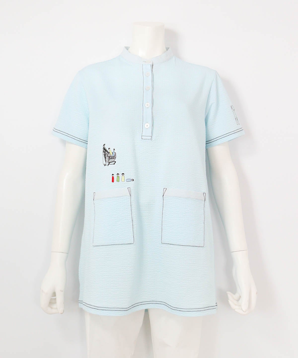 サッカー地速乾チュニック(ライトブルー)前