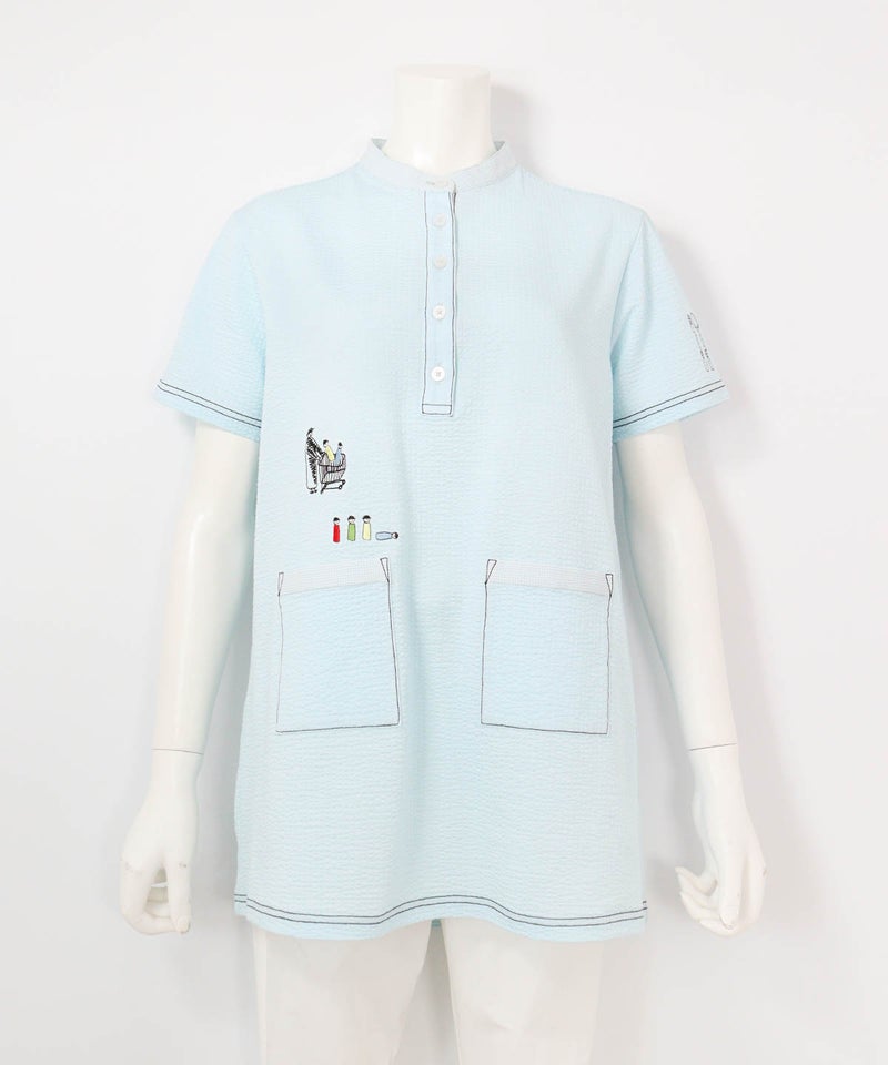 サッカー地速乾チュニック(ライトブルー)前