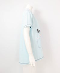 サッカー地速乾チュニック(ライトブルー)横