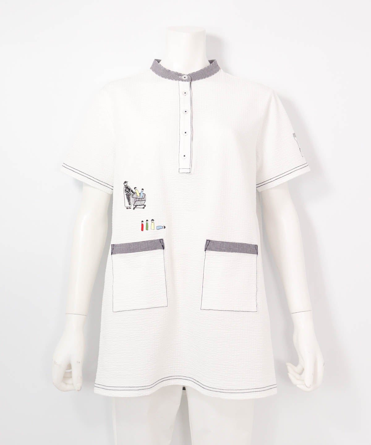 サッカー地速乾チュニック(ホワイト)前