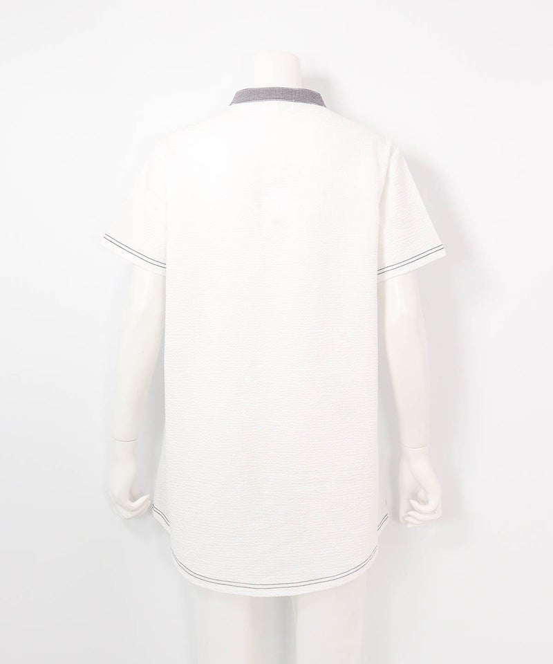 サッカー地速乾チュニック(ホワイト)後ろ