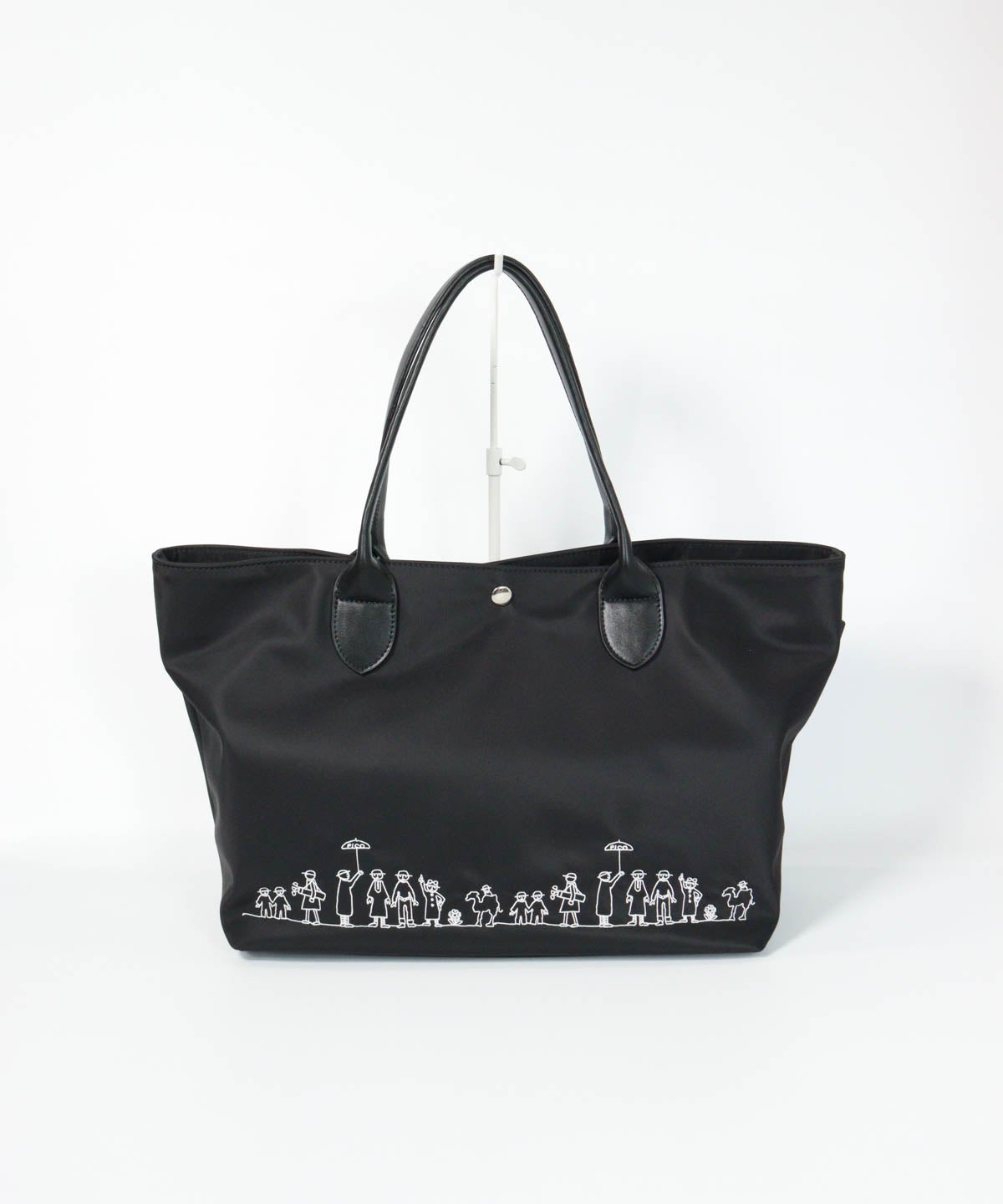 ファミリー刺繍トートバッグ（ブラック）