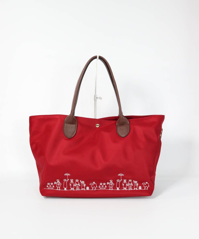 ファミリー刺繍トートバッグ（レッド）