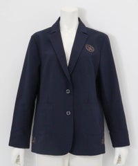 速乾サッカー地刺繍ジャケット（ネイビー）