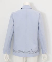 速乾サッカー地刺繍ジャケット後（ライトブルー）