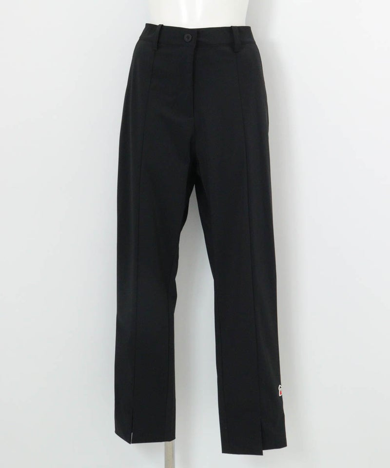 裾スリットUV冷感パンツ（ブラック）