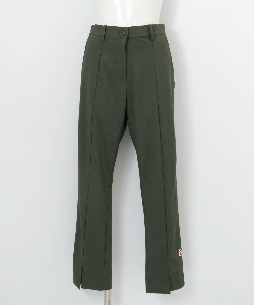 裾スリットUV冷感パンツ（カーキ）