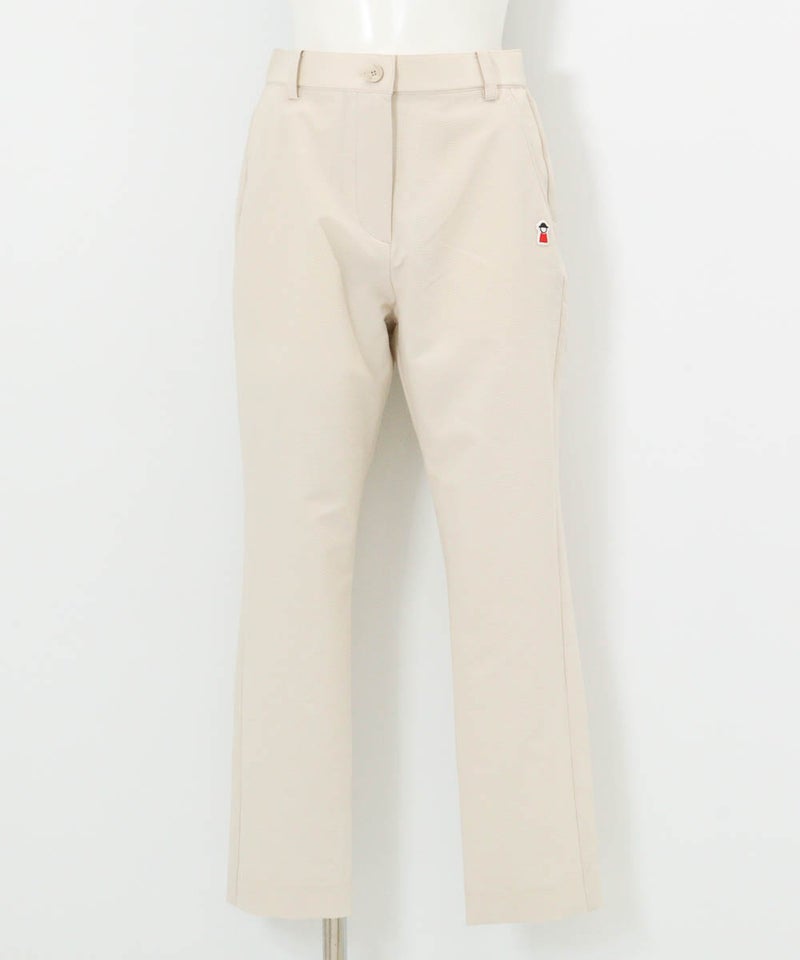 速乾サッカー地バック刺繍パンツ（ベージュ）