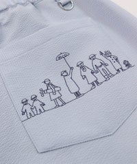 刺繍後ろポケット（ライトブルー）