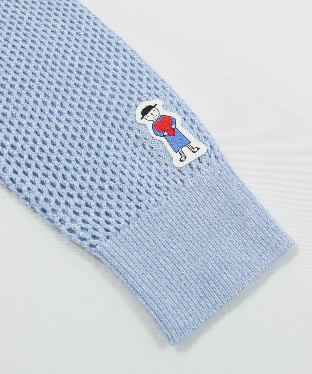 袖口ピコデザイン（ライトブルー）