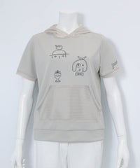 メッシュフードプルオーバー（ベージュ）