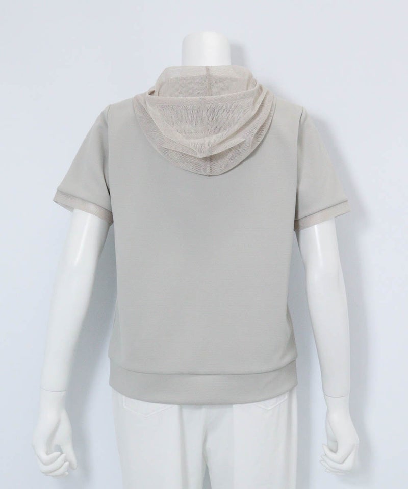 メッシュフードプルオーバー後（ベージュ）