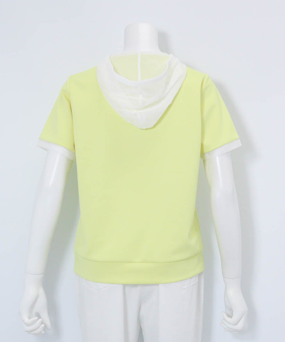 メッシュフードプルオーバー後（イエロー）