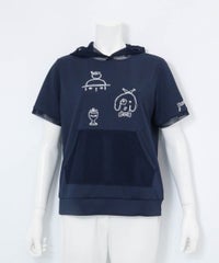 メッシュフードプルオーバー（ネイビー）