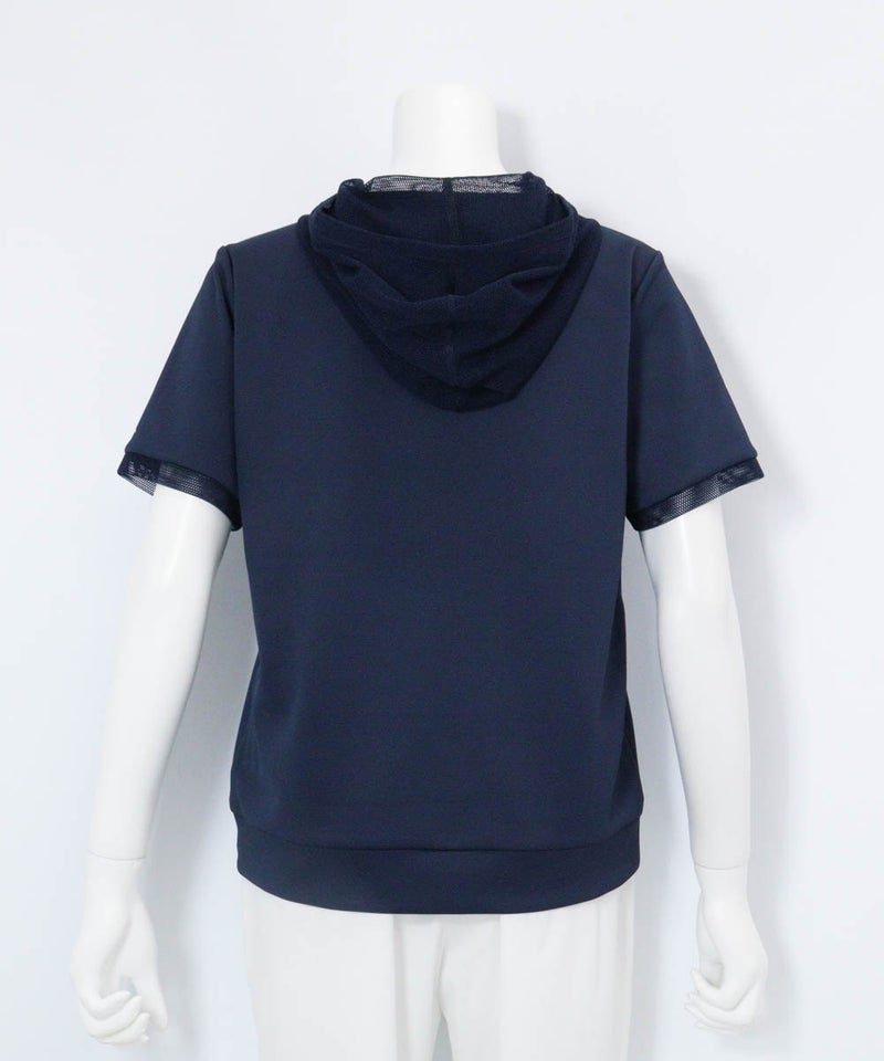 メッシュフードプルオーバー後（ネイビー）