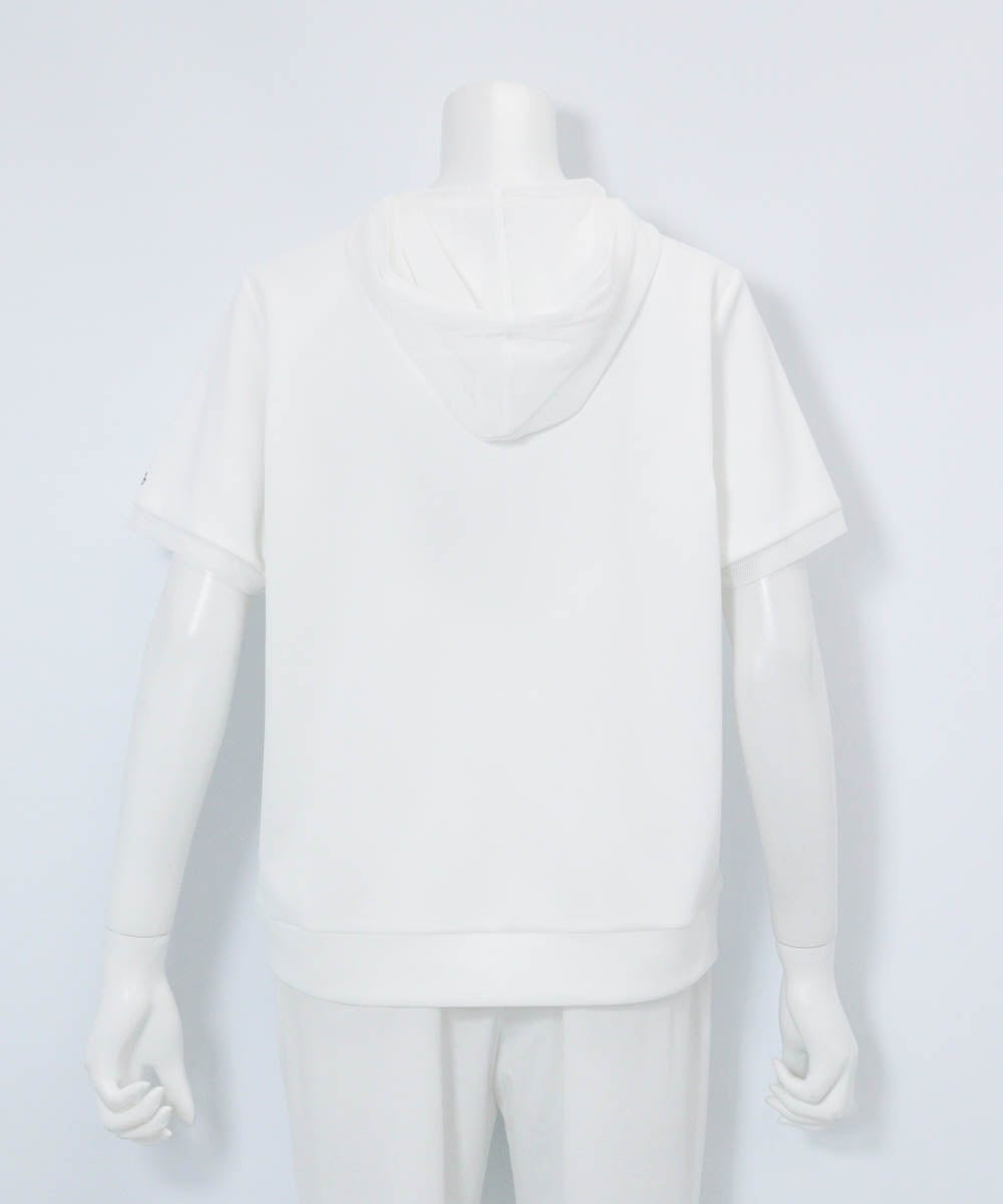 メッシュフードプルオーバー後（ホワイト）