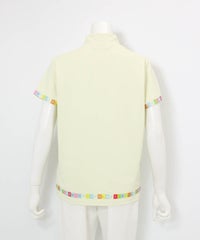 タイル柄UV速乾プルオーバー(イエロー)後ろ