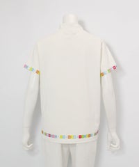 タイル柄UV速乾プルオーバー(ホワイト)後ろ