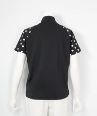 ドット袖冷感プルオーバー（ブラック）後ろ