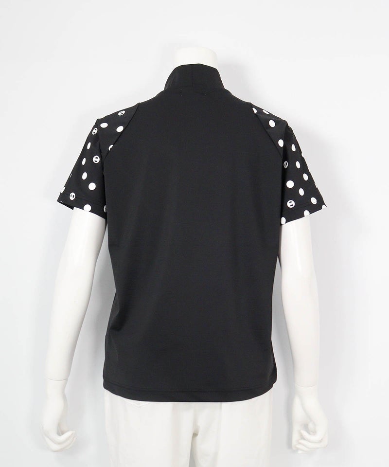 ドット袖冷感プルオーバー（ブラック）後ろ