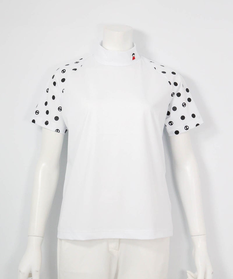 ドット袖冷感プルオーバー（ホワイト）前