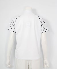 ドット袖冷感プルオーバー（ホワイト）後ろ