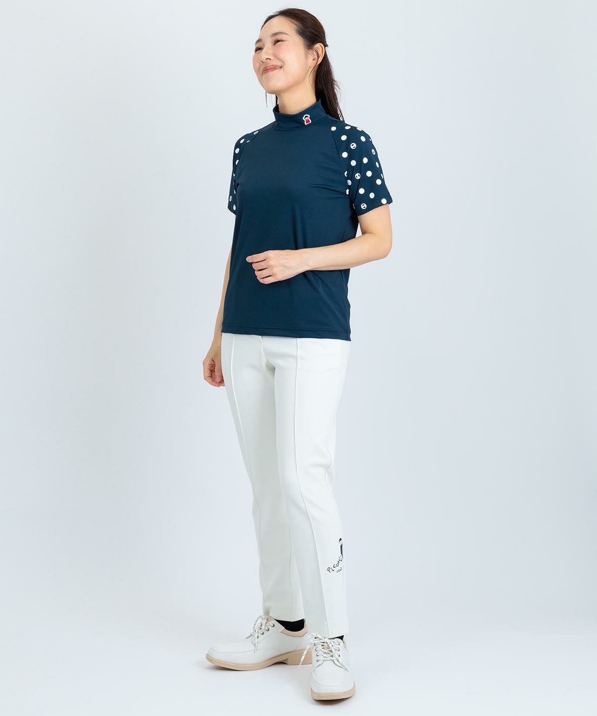 ドット袖冷感プルオーバー|ピッコーネクラブ - ゴルフウェアや婦人服通販
