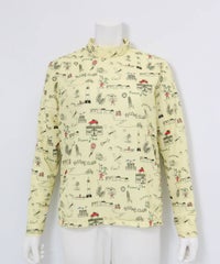 総柄プリントUVプルオーバー（イエロー）