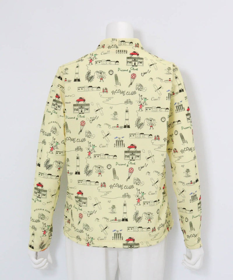 総柄プリントUVプルオーバー後（イエロー）