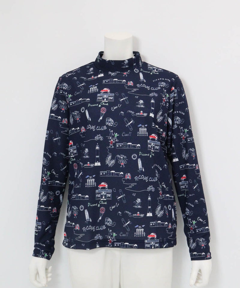 総柄プリントUVプルオーバー（ネイビー）